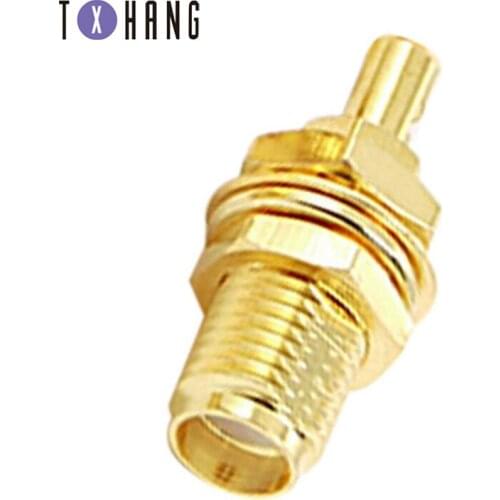 5PCS SMA Female Jack Or RP-SMA female (Male Pin) Plug Center Nut Bulkhead Crimp RG174 RG316 LMR100 RF Connector