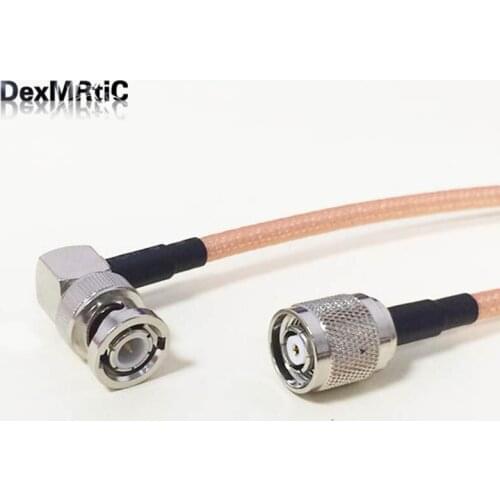 WIFI Antenna Adapter RP-TNC Male Plug Switch BNC Right Angle Male Pigtail Cable RG142 50CM 20" /100CM Low Loss Wholesale