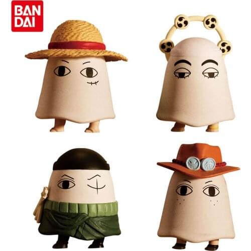 Bandai ONE PIECE Gashapon Anime Figures Kids Toys Gods Of Egypt Luffy Zoro Ace PVC Action Figures Collections Dolls Boys Gifts