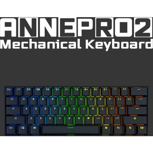 Anne Pro 2 Mini Keyboard 60% 61 Keys Bluetooth 5.0 Wireless Portable Backlit Keyboard Cherry Silver Red Blue Brown Switch For PC