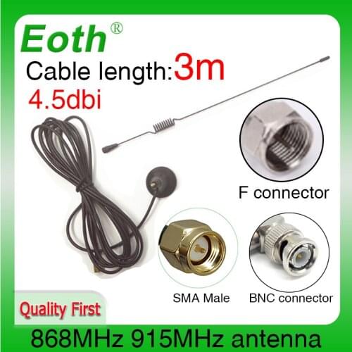 868MHz 915MHz antenna wireless module 5 piece SUPPLY antenna 4.5dbi high gain sucker aerial 3M cable SMA male connector