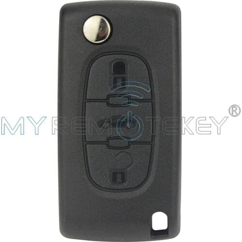 Remtekey CE0536 VA2 key blade car key shell 3 Buttons middle trunk button blank Flip Key Case For Citroen C2 C3 C4 C5 C6 C8