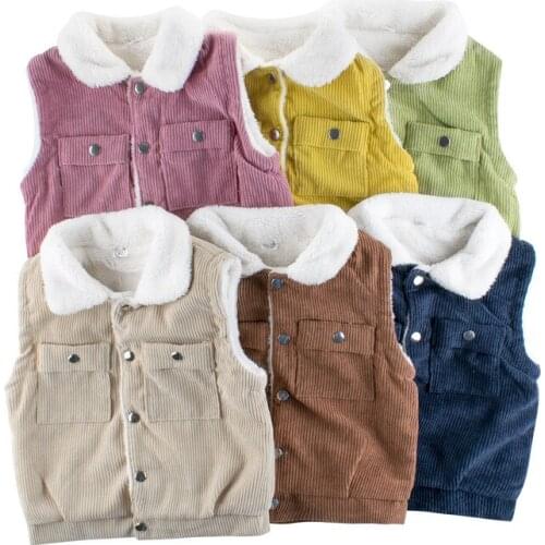 Children Clothes Autumn And Winter Childrens Vest New 2021 Boys' Cashmere And Cashmere Baby Clothing Warm Top For 2-8 Years Boy