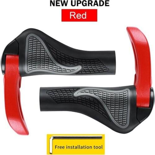 WEST BIKING Bicycle Grip Ergonomic Bike Handlebar Cycling Durable Anti-slip Rubber Mountain Bicycle Accessories Bike Parts 1Pair