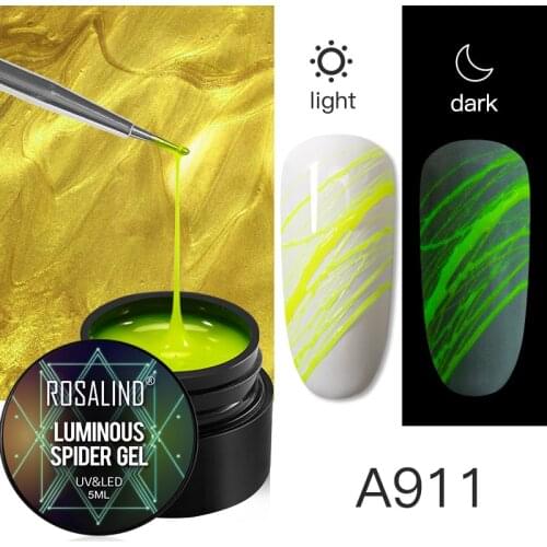 ROSALIND 5ML Spider Gel Luminous Effect Gel Polish Hybrid Varnishes For Manicure Nail Art Design Painting Nail Gel Polish