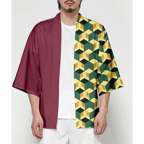 Women/Men Summer Casual Cool Streetwear Demon Slayer Kimetsu no Yaiba 3D Printing Japanese Anime Kimono Haori Yukata Cosplay