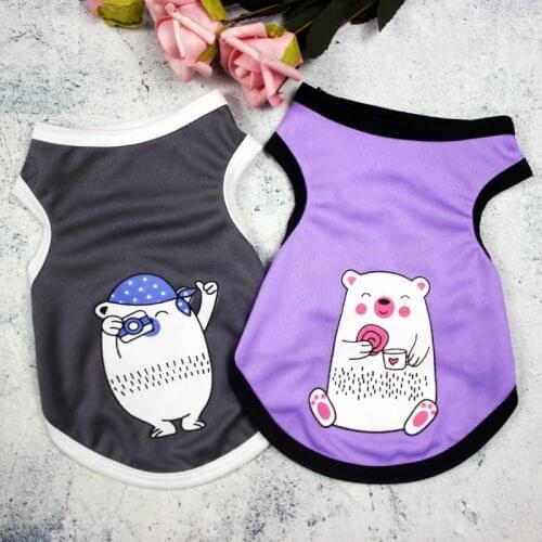 Summer Small Dog Cat T-shirt Striped Comfy Clothes For Puppy Dog Accessory Sleeveless Spring Pet Vest Dog Shirt Dog Clothes Hot