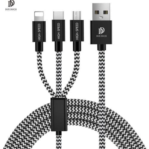 Micro USB Type C Cable For iPhone 11 XR 7 8 Plus Samsung S20 Ultra S10 Xiaomi Mi 10 Pro iPhone Cable 3 in 1 USB Cable Data kabel