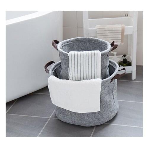 Portable Felt Handy Dirty Clothes Storage Basket Multifunctional Basket Bathroom Living Room Kids Toy Clothes Baskets S-XL