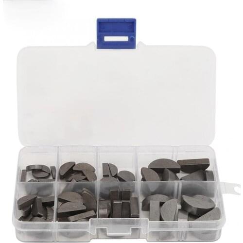 Durable 80PCS 8Size Stainless Steel Key Assortment Set Metric Half Moon Shaft Drive Fasteners Wholesale Price