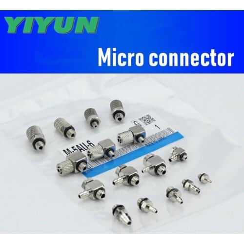 YIYUN Straight curved pagoda miniature iron connector M-5ALU-6-M5 M-3AU-4-M5 3-M3 3-M5 2-M3 M-5AU-4 M series