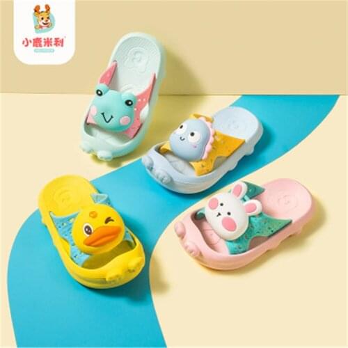 Kids Slippers New Summer Cartoon Boys Girls Slippers PVC Non-slip Children Beach Shoes Baby Home Sandals Kids Flip Flops