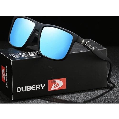 DUBERY Vintage Sunglasses Polarized Mens Sun Glasses For Men Driving Black Square Oculos Male 8 Colors Model 230
