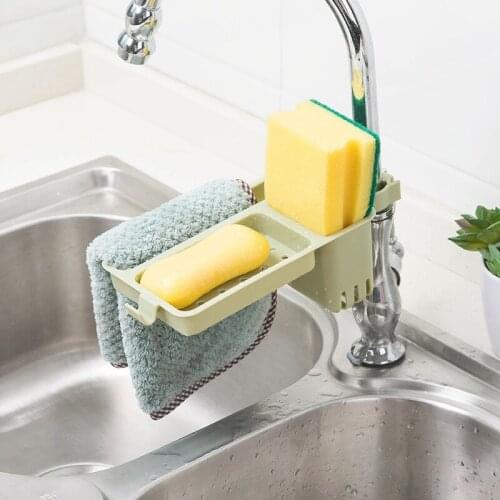 Sponge Sink Storage Rack Dishcloth Hanging Rack Soap Organizer Bathroom Hook Faucet Drain Storage Rack Kitchen Supplies