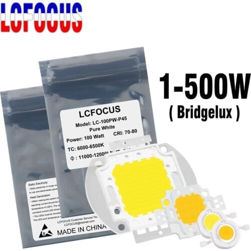 High Power LED Chip 1W 3W 5W 10W 20W 30W 50W 100W 200W 300W 500W COB Diode Warm Natural Pure Cool White Light Matrix Integrated