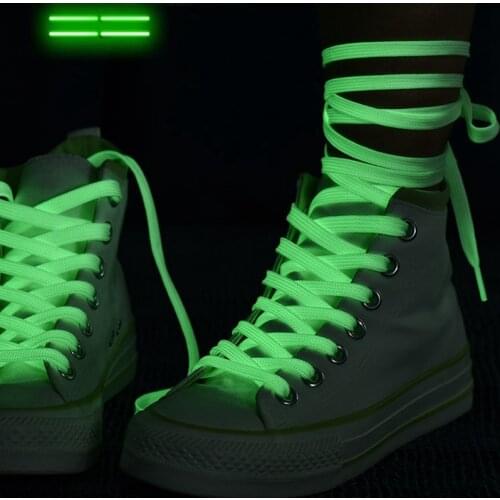 6 Colors Luminous Shoelaces Flats Shoes Laces Flash Party Glowing Shoelace Child Adult Unisex Fluorescent Shoe Lace 1 Pair