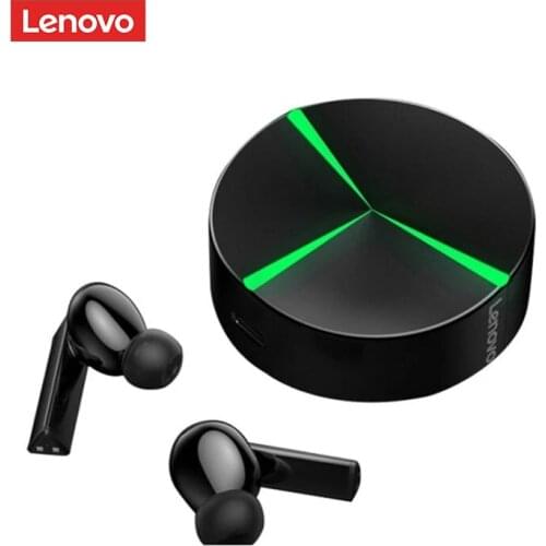 Lenovo GM1 Gaming TWS Earphones Wireless Bluetooth-compatible 5.0 IPX5 Waterproof Headset Voice/Touch Control Mic charging case