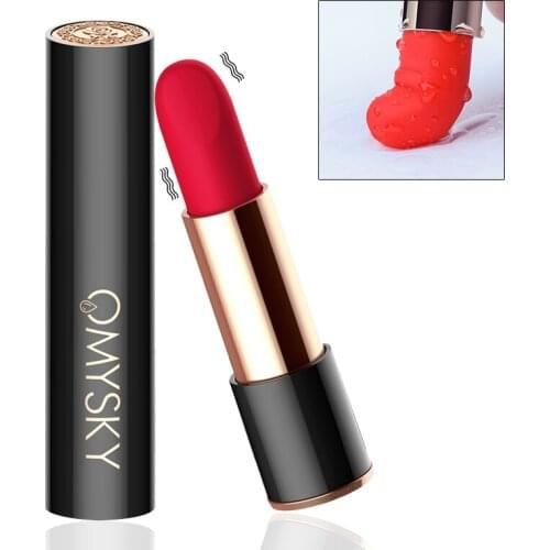 Female Masturbation Lipstick Vibrator Clitoral Stimulation Nipple Massage Soft Mini Bullet Vibrator Powerful Adult Sex Toys Porn