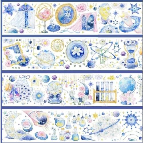 1 loop 6 x 100cm Starry Sky Planner Journal Diary Special Oil Collage Washi Tape