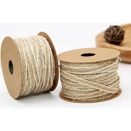 10M/Roll DIY Gift Wrapping Rope Natural Fish Silk Linen Ribbon Jewelry Making Material Retro Party Wedding Table Decoration