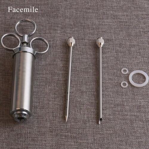 2018 Hot Marinade Injector Flavor Syringe Cooking Meat Poultry Turkey Chicken BBQ Tools 54012