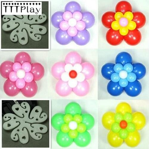 5pcs/lot Double Thick Balloon Flower Shape Clip Foil Latex Balloon Flower Ballon Clip Wedding Decoration Birthday Party Supplies