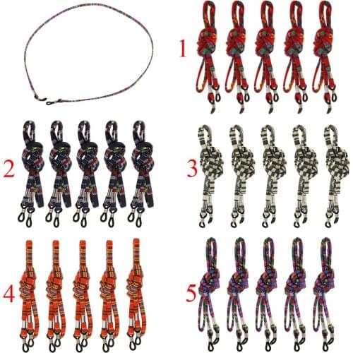 5pcs Glasses Sports Strap Neck Cord Sports Eyeglasses Band Sunglasses String Holder Adjustable