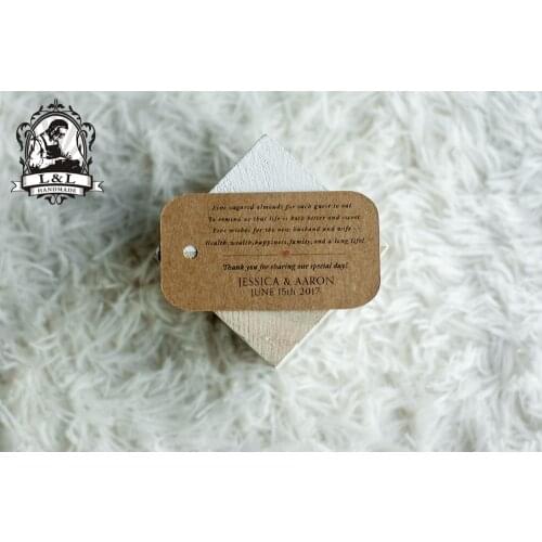 #73 200 pcs 3.5x6.5cm kraft/white paper label wedding favor tags attend a wedding Label customization Happiness sweet label