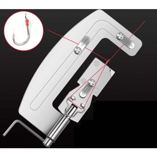 Automatic Fishing Hooks Line Tier Machine Portable Stainless Steel Fish Hook Line Knotter Tying Binding Fishing Accessories