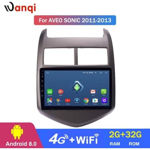 Android 8.0 2+32G 9 Inch 3G 4G WIFI car dvd multimedia gps navigation system for Chevrolet Aveo/Sonic 2011-2013 support SWC RDS