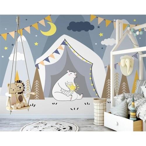 Beibehang Angepasst moderne Nordic hand-gemalt holz kinder zimmer dekoration malerei hintergrund tapete