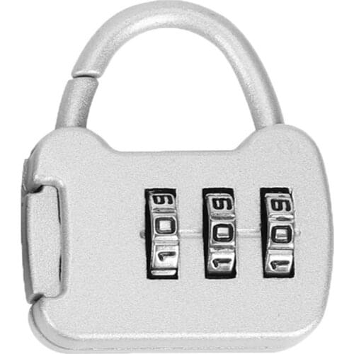 1pc 3 Digit Code Combination Password Lock Mini Portable Travel Luggage Case Safety Lock Zinc Lock Backpack