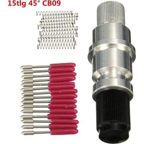 High Hardness Graphtec CB09 Silhouette Cameo Holder + 15Pcs Blades Vinyl Cutter Plotter 45 Degree Newest