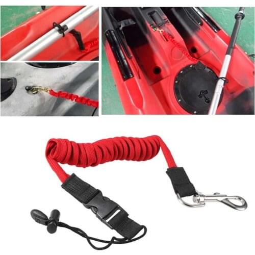 Elastic Kayak Canoe Paddle Leash Surfboard Surf Leash Safety Rope Leash Rowing Boats Lanyard Fishing Rod Kayak Accessories