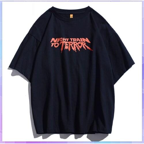 Oversized Cotton T-shirt Letter Dissolving Print Womens Short Seeve T-shirts Streetwear O Neck Couples Tops For Men & Women 5XL