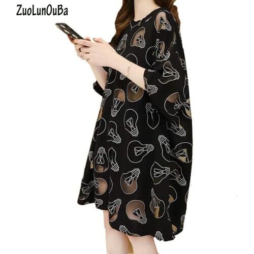 Summer Fashion Womens T-shirt Classic Black Light Bulb Pattern Sexy Mesh Short Sleeve Mid Length Plus Size Tees Tops