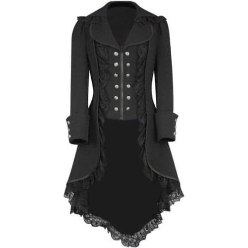 Gothic coat blazer steampunk tuxedo black gothic Victorian ladies coat