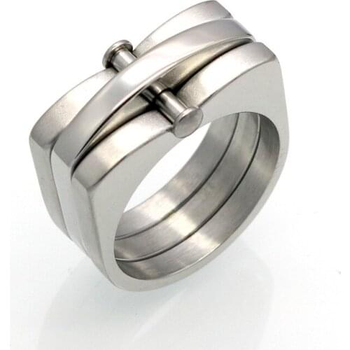 New Hip Hop Ring Men Women Unisex Vintage Ring Stainless Steel Mens Fashion Chunky Finger Hip Hop Ring