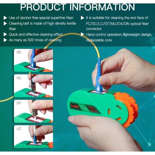 Fiber end face cleaning box, fiber wiping tool, pigtail cleaner, cassette fiber cleaner
