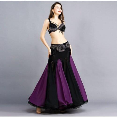 Belly Dance Costume Suit Lady 2019 New Model Fishtail Skirt Adult Women Sexy Dance Clothes 2pcs Set Top&Skirt Show Wear H4505