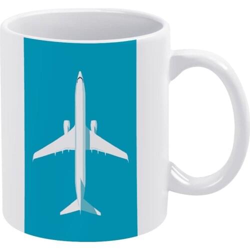 Plane Mug Kawaii Ceramic Mug Office Creative Cups