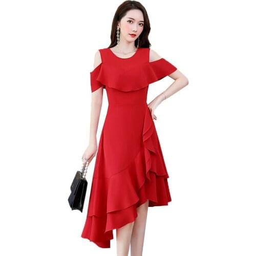 LBP-BAIPING Red Summer Dresses