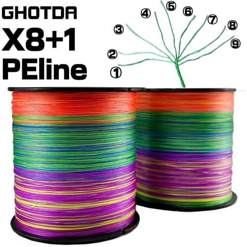 GHOTDA PE Fishing Line 300M Braided Fishing Line 20-100LB Multifilament Line Carp Fishing Cord Fishing Thread
