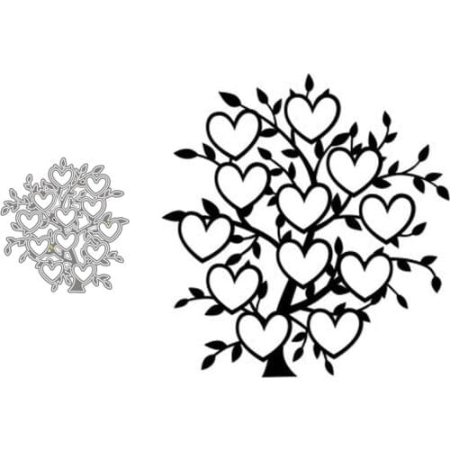 Metal Cutting Dies Letter Heart Shaped Fruit Tree Stencil for DIY Scrapbooking Album Embossing Paper Cards Deco Crafts