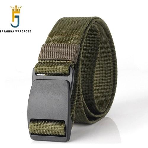 FAJARINA Mens Design Fashion Styles Nice Nylon Men High Quality Plastic Buckle Belts Man 120cm Length 3.8cm Width CBFJ0073