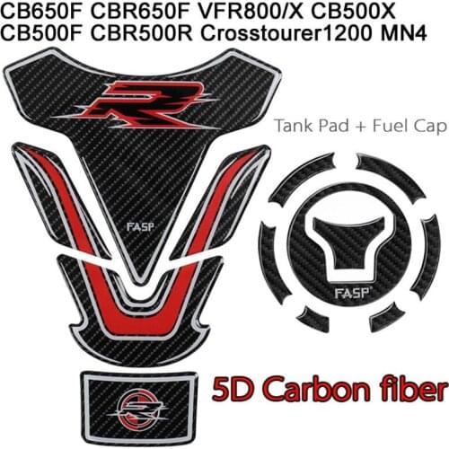 FOR CB650F CBR650F VFR800/X CB500X CB500F CBR500R Crosstourer1200 MN4 Fuel Tank Cap Decal Pad Sticker Pure Carbon