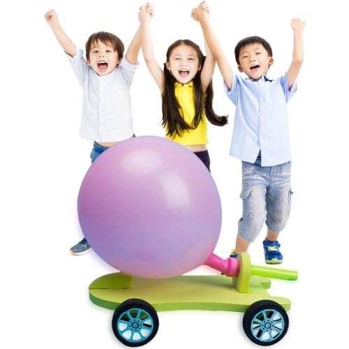 DIY Filler Balloon Car Student Science Experiment Equipment Children Craft Toys Understand Recoil Movement Principles