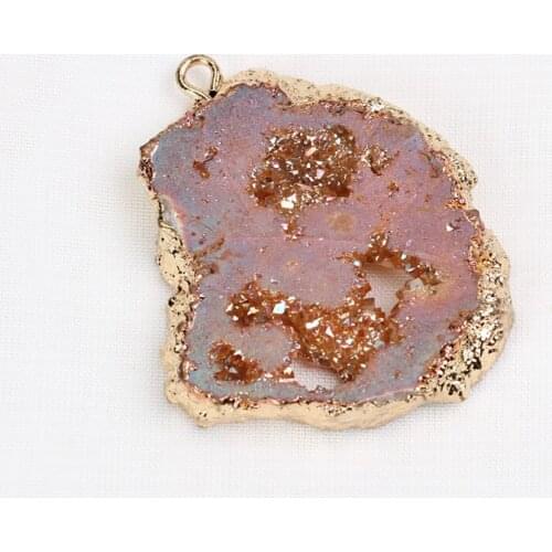 Irregular Nature Stone Pendant DIY Necklace Bracelet Girl Gift