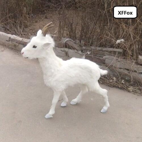 New simulation white sheep model polyethylene&furs real life goat model doll gift about 60x24x64cm xf2088