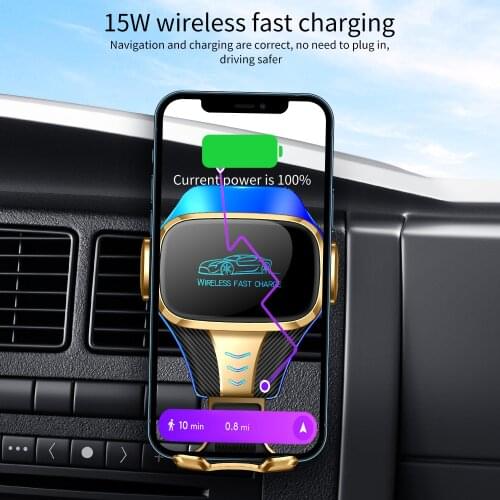 2021 new wireless charger 15W fast charging car phone holder for iphone 8/8Plus 11/11Pro 12/12Pro X Samsung S8/9 Huawei Mate 30